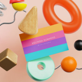 Colorida tarjeta de visita personalizada de verano