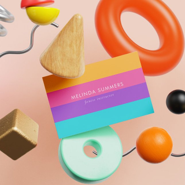 Colorida tarjeta de visita personalizada de verano (Subido por el creador)