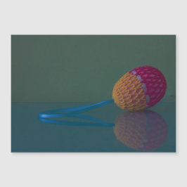 Colorida tarjeta magnética Crochet Easter Egg Holi