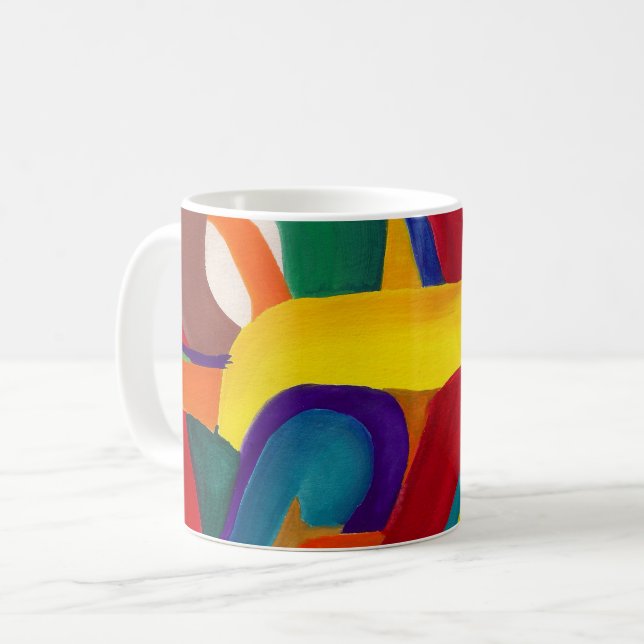 Colorida taza abstracta de Alicia McDaniel Bella A (Anverso izquierdo)
