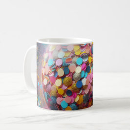 ¡Colorida taza de confeti!