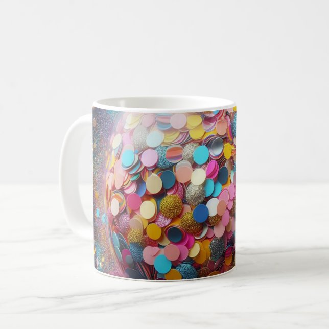 ¡Colorida taza de confeti! (Anverso izquierdo)