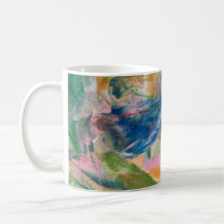 Colorida taza de té estética de marea azul estétic