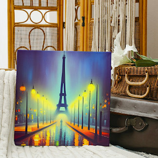 Colorida Torre Eiffel en la impresión de lonas noc
