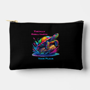 Colorida Turtle Splash Zipned Bolsa