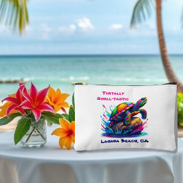 Colorida Turtle Splash Zipned Bolsa