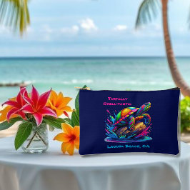 Colorida Turtle Splash Zipned Bolsa