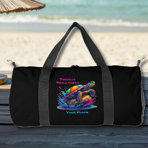Colorida Turtle Splash Zipned Bolsa