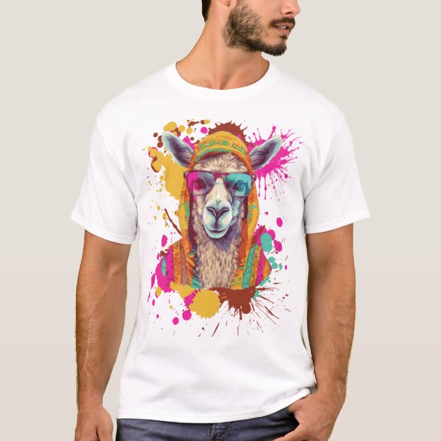 Colorida y divertida llamada camiseta | Animal de  (Anverso)