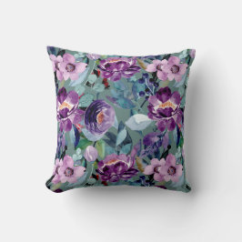 colorida y elegante acuarela almohada floral