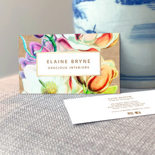 Colorida y elegante tarjeta de visita Magnolia
