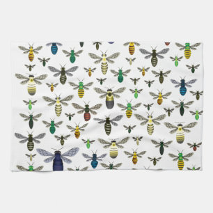Coloridas abejas nativas Cocina toalla