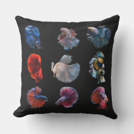 Coloridas almohadas de lanzamiento de peces