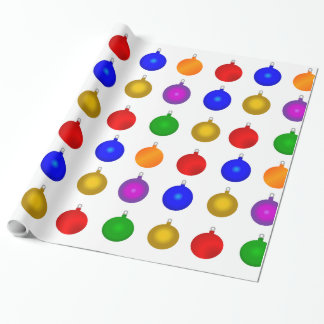 Coloridas Bombillas de Navidades envolviendo papel