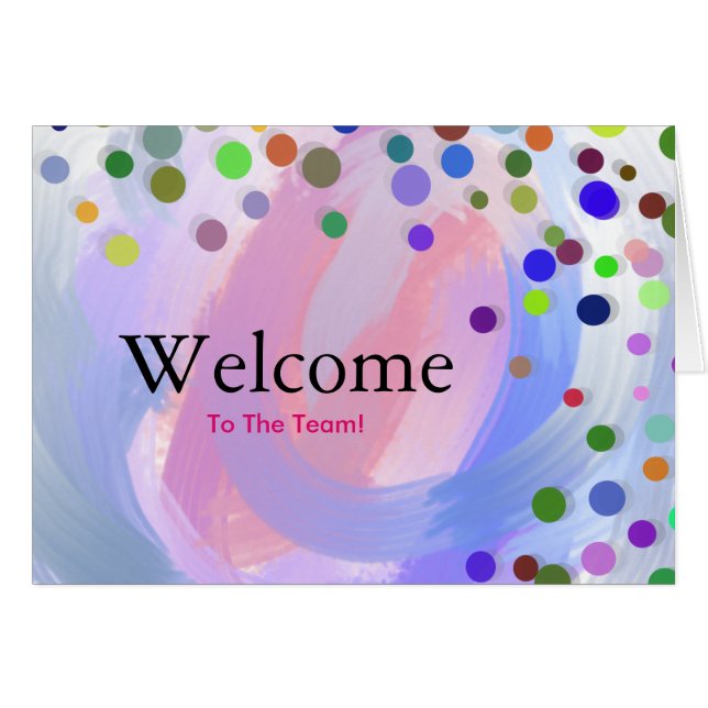 Coloridas caídas Sparkles Polka Dots Bienvenidos (Anverso (Horizontal))