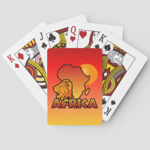 Coloridas cartas de juego de ÁFRICA