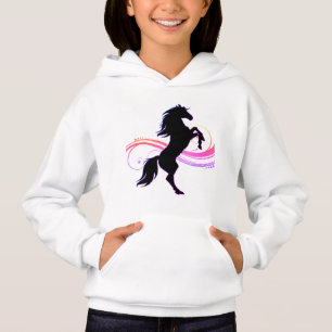 Coloridas Chicas de caballos Pullover Hoodie
