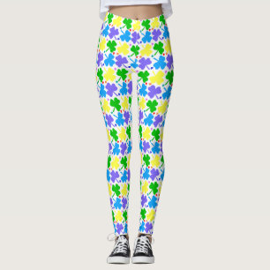 Coloridas Clovers St. Patrick's Day Leggings