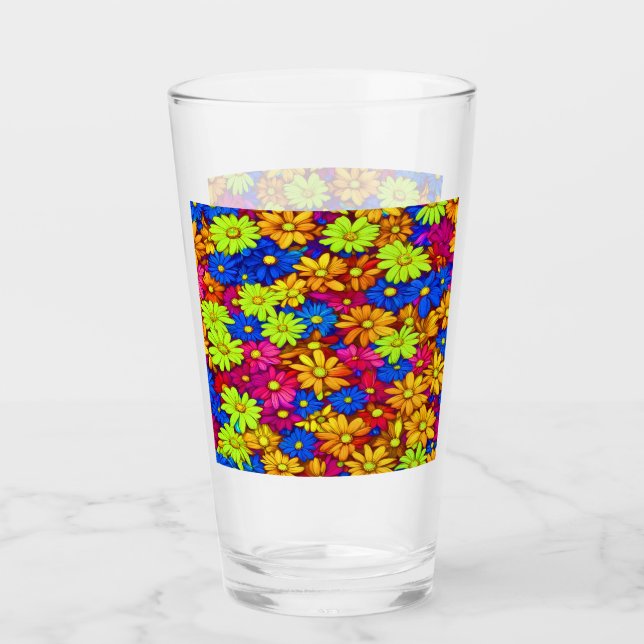 Coloridas Daisies Abstractos #22 (Anverso)