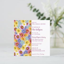 Coloridas Daisies Bridal Shower Invitación