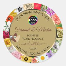 Coloridas etiquetas de productos de color amarillo