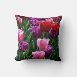Coloridas flores de tulipán almohada