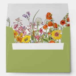 Coloridas flores silvestres casadas en el campo