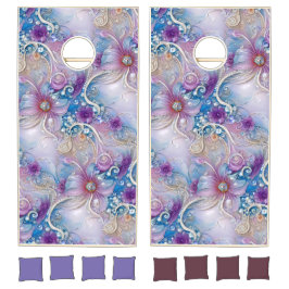 Coloridas Gemas De Paba Floral Cornhole Set