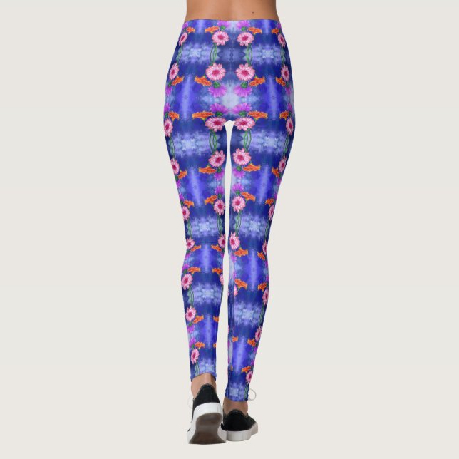 Coloridas Gerberas Leggings (Reverso)