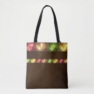 Coloridas Hojas de Grunge del Otoño - Bolsa de Tot