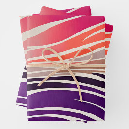 Coloridas hojas de papel de envolvimiento de arte 