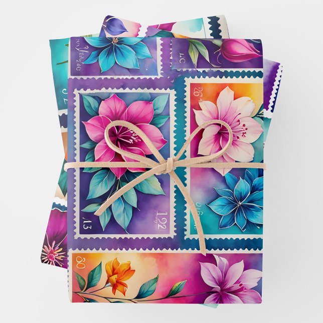 Coloridas hojas de papel de envolvimiento de timbr (Subido por el creador)