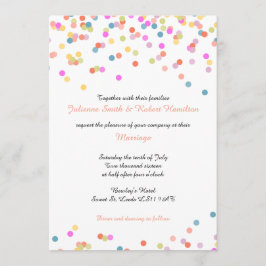Coloridas invitaciones a la boda festiva