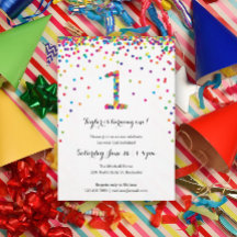 Coloridas invitaciones a la fiesta de cumpleaños 1