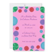 Coloridas invitaciones artísticas a la fiesta de c