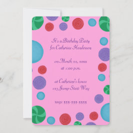 Coloridas invitaciones artísticas a la fiesta de c