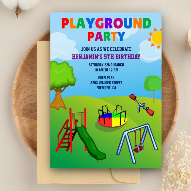Coloridas invitaciones de cumpleaños para niños en (Subido por el creador)