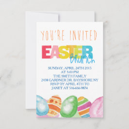 Coloridas invitaciones de Pascua