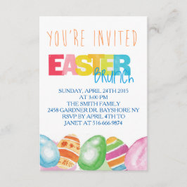 Coloridas invitaciones de Pascua