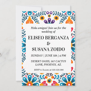 coloridas invitaciones nupciales mexicanas