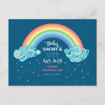Coloridas invitaciones para bañar en el arcoiris