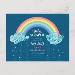 Coloridas invitaciones para bañar en el arcoiris