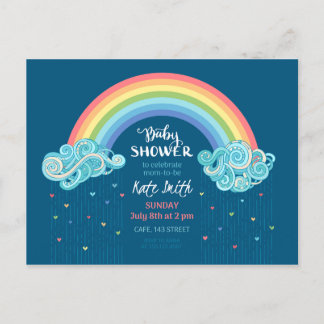 Coloridas invitaciones para bañar en el arcoiris