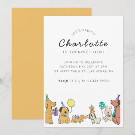 Coloridas invitaciones para la fiesta de cumpleaño