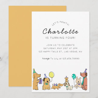 Coloridas invitaciones para la fiesta de cumpleaño