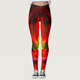 Coloridas Leggings abstractas con galaxia de líne