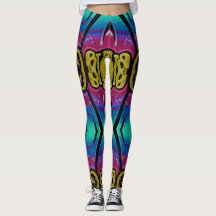 Coloridas leggings de graffiti