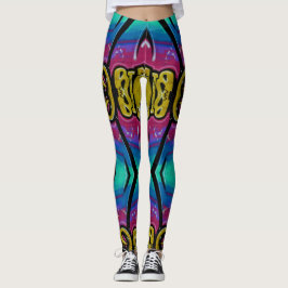 Coloridas leggings de graffiti