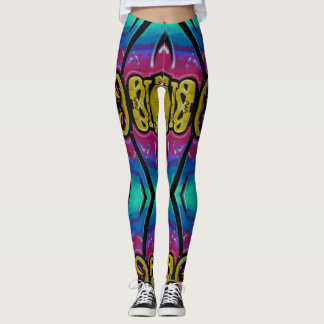 Coloridas leggings de graffiti