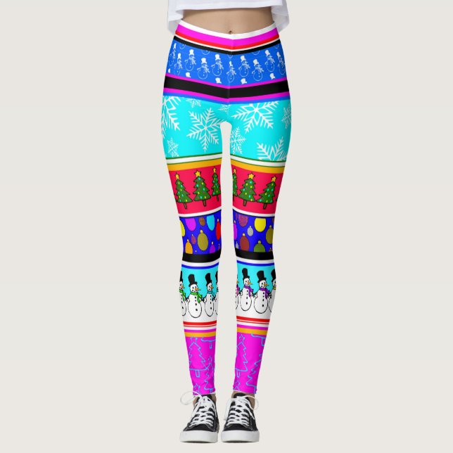 Coloridas leggings de Navidades (Anverso)